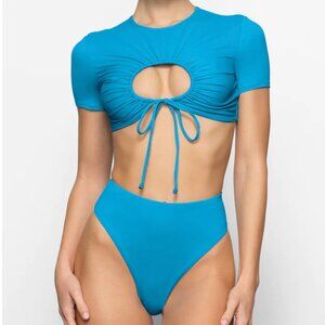NWOT Skims Ruched swim t-shirt